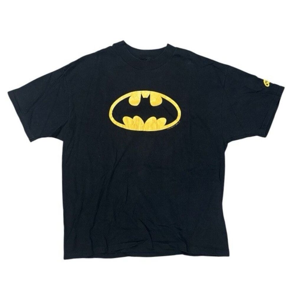 Vintage Batman Shirt Black Single Stitch Logo 90s Movie Made In USA Size XL